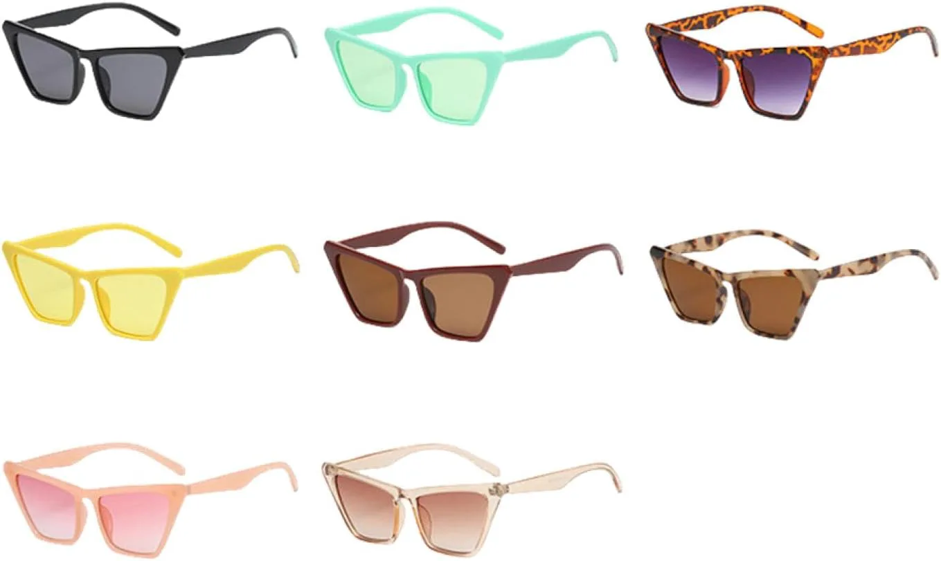 

Ретро-модные женские солнцезащитные очки «кошачий глаз» с градиентным переходом цвета UV400, модный оттенок «зеленый чай», стильные мужские очки TKKTLLT, Pink-pink