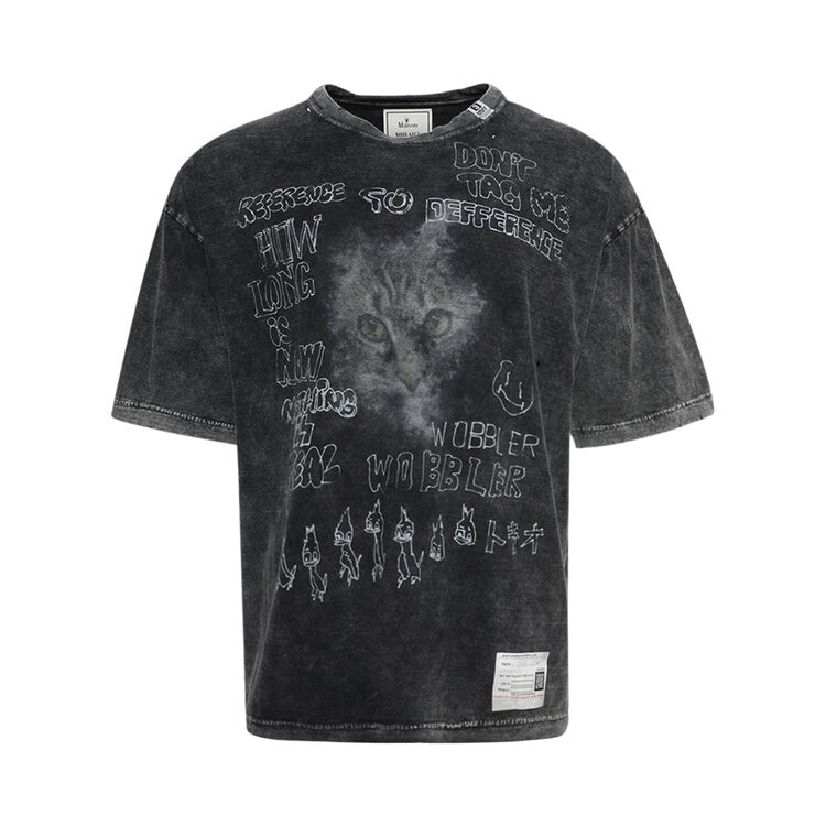 

Футболка Maison Mihara Yasuhiro Bleached Tee, черный
