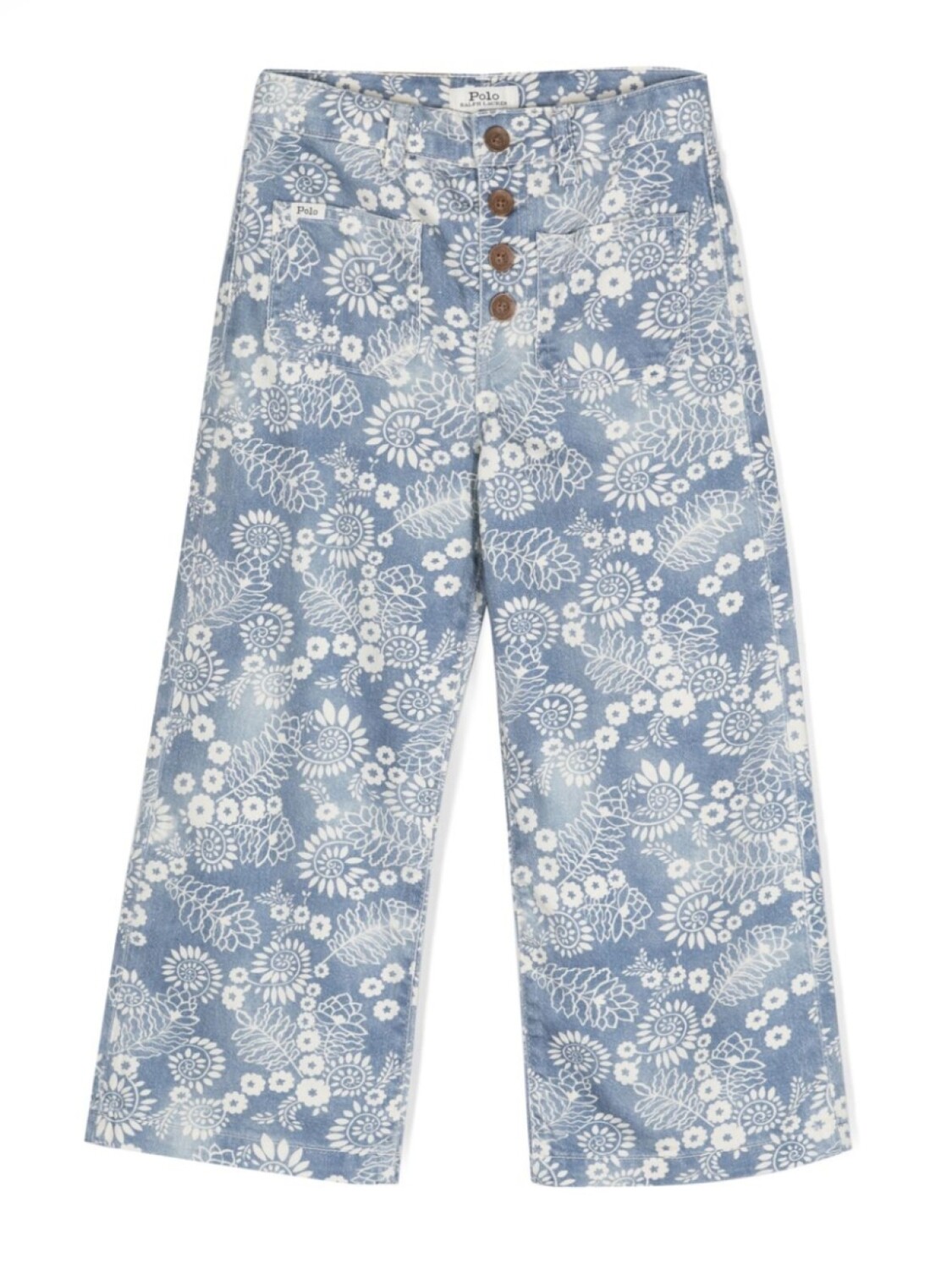 

Ralph Lauren широкие джинсы с цветочным принтом, синий