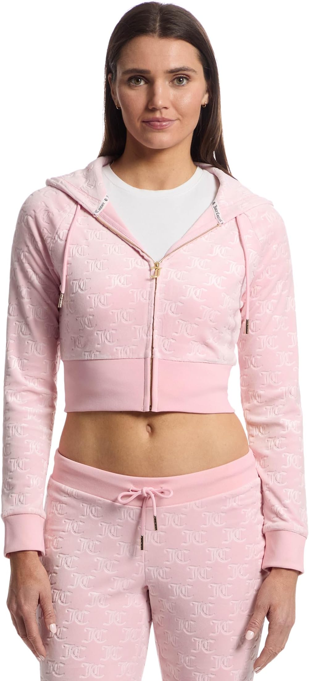 

Худи Juicy Couture Juicy Raglan Corset Hoodie, Whisper Pink