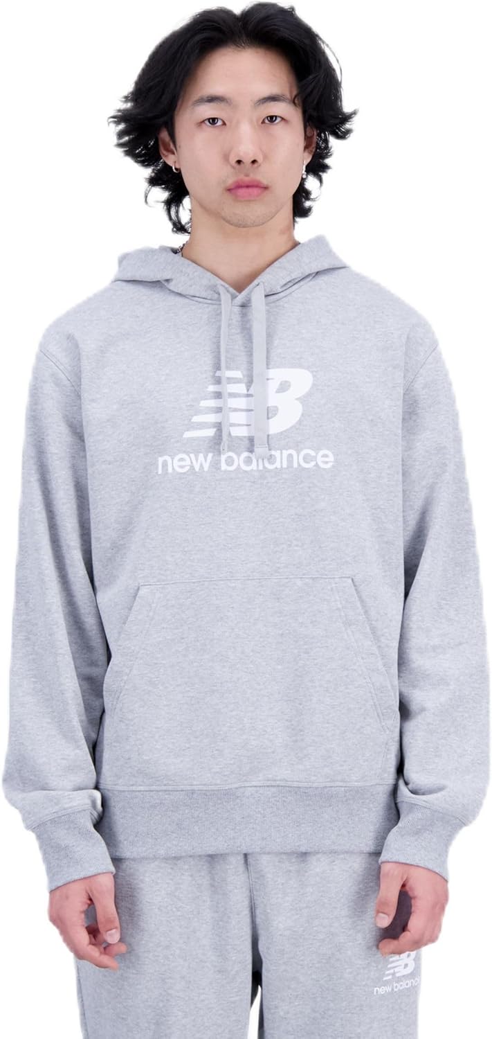 

Толстовка с капюшоном New Balance Men's Essentials Stacked Logo French Terry, Athletic Grey