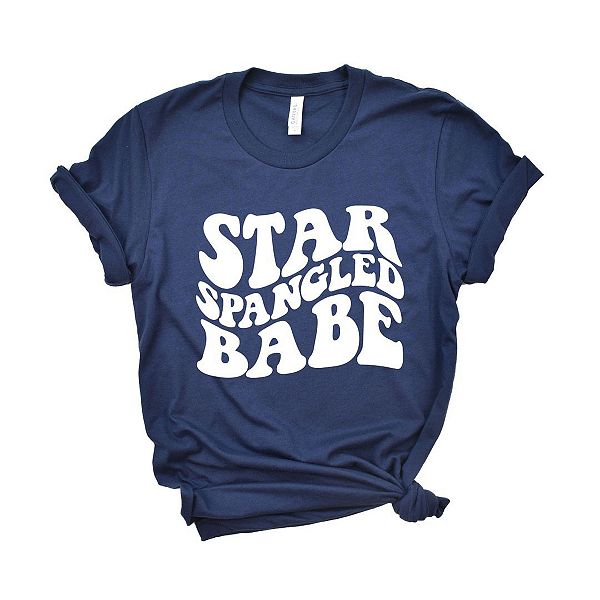 

Футболка с принтом Star Spangled Babe Simply Sage Market, True Navy, Зеленый, Футболка с принтом Star Spangled Babe Simply Sage Market, True Navy