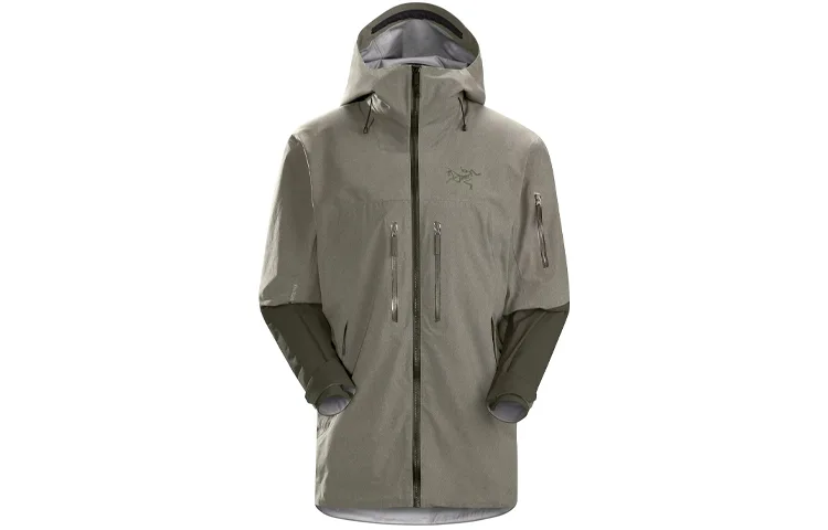 Ветровка Arc'teryx ALPHA мужская ветронепроницаемая и дышащая, Relaxed Orange/Blizzard Wizzard — фото 4