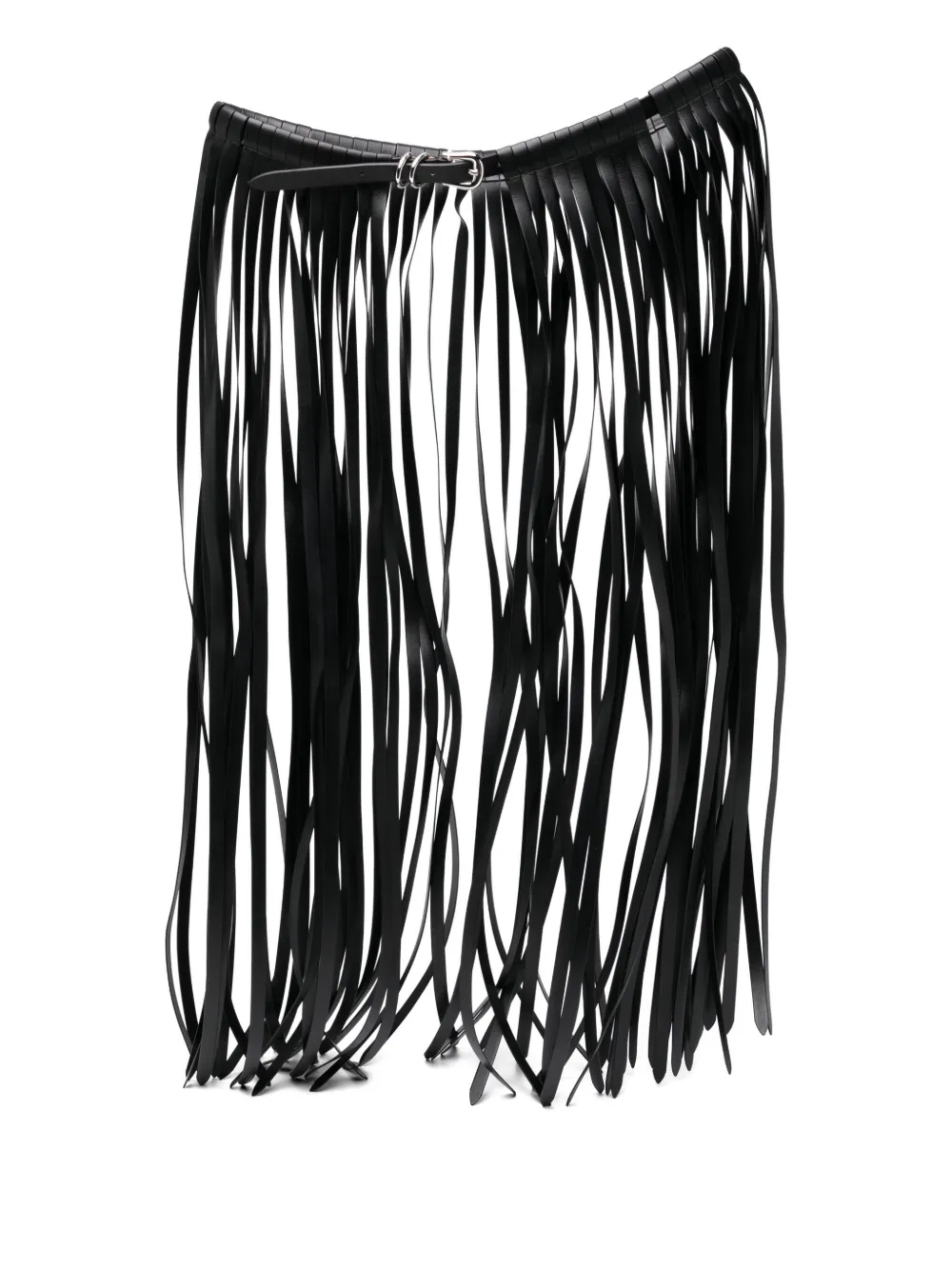 

Кожаный ремень с бахромой Déhanche, черный