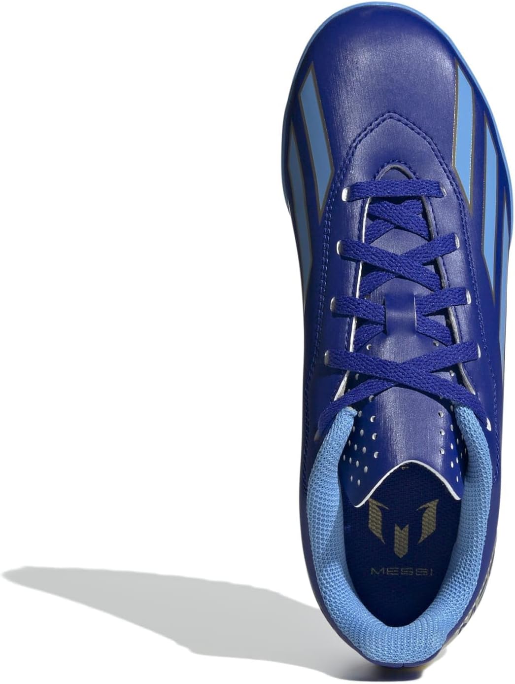 Детские кроссовки Adidas Unisex-Child X Crazylight.4 Turf, белый/голубой — фото 2