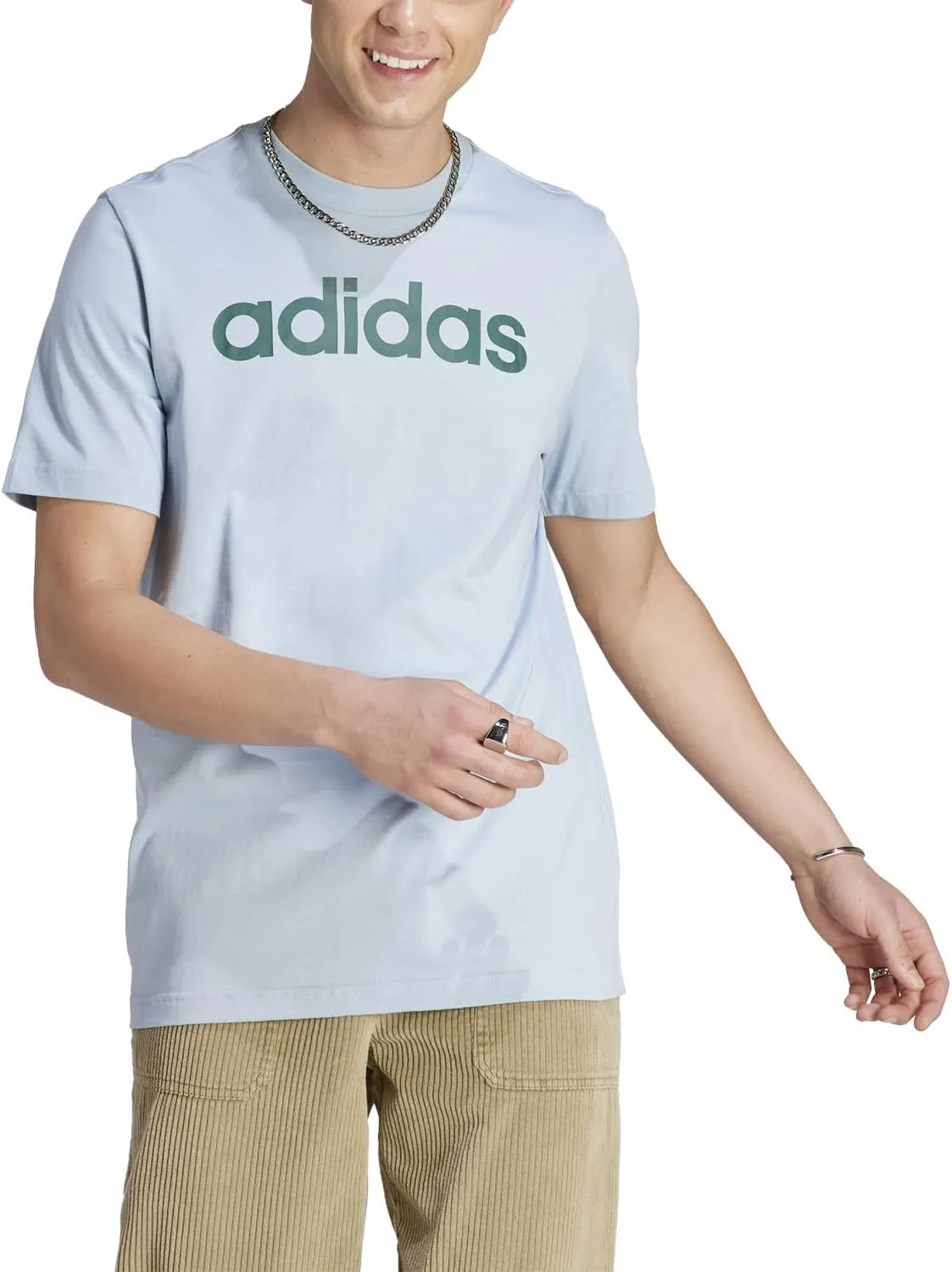 Футболка adidas Essentials Single Jersey с вышитым логотипом — фото 2