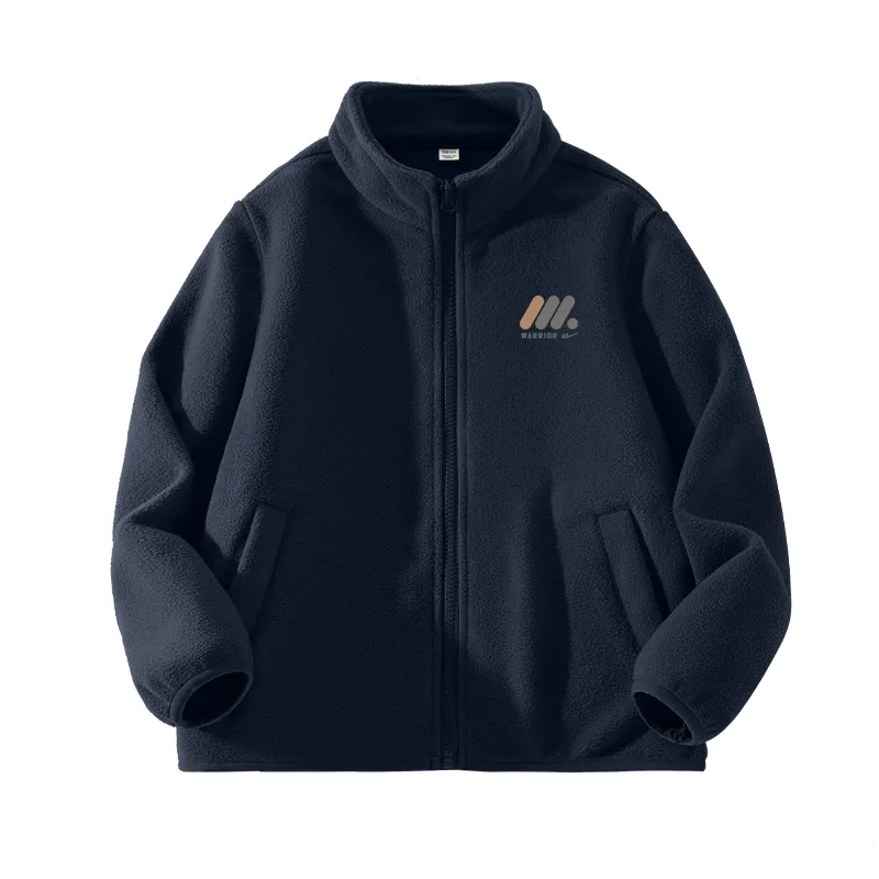 Детская флисовая куртка WARRIOR, Navy Blue/H Three Round-Shaped Column Logo K