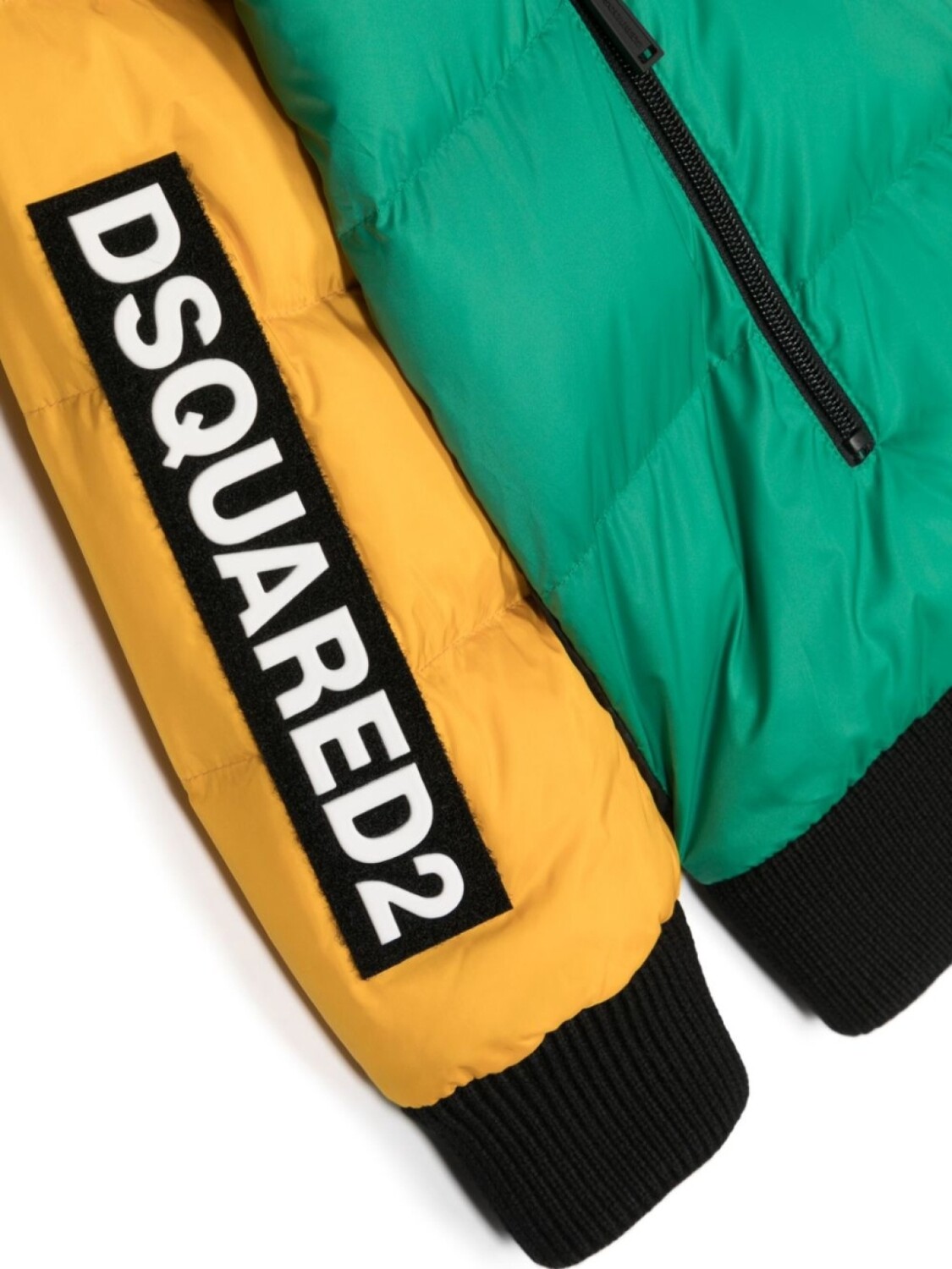 Пуховик в стиле колор-блок Dsquared2 Kids, красный — фото 3