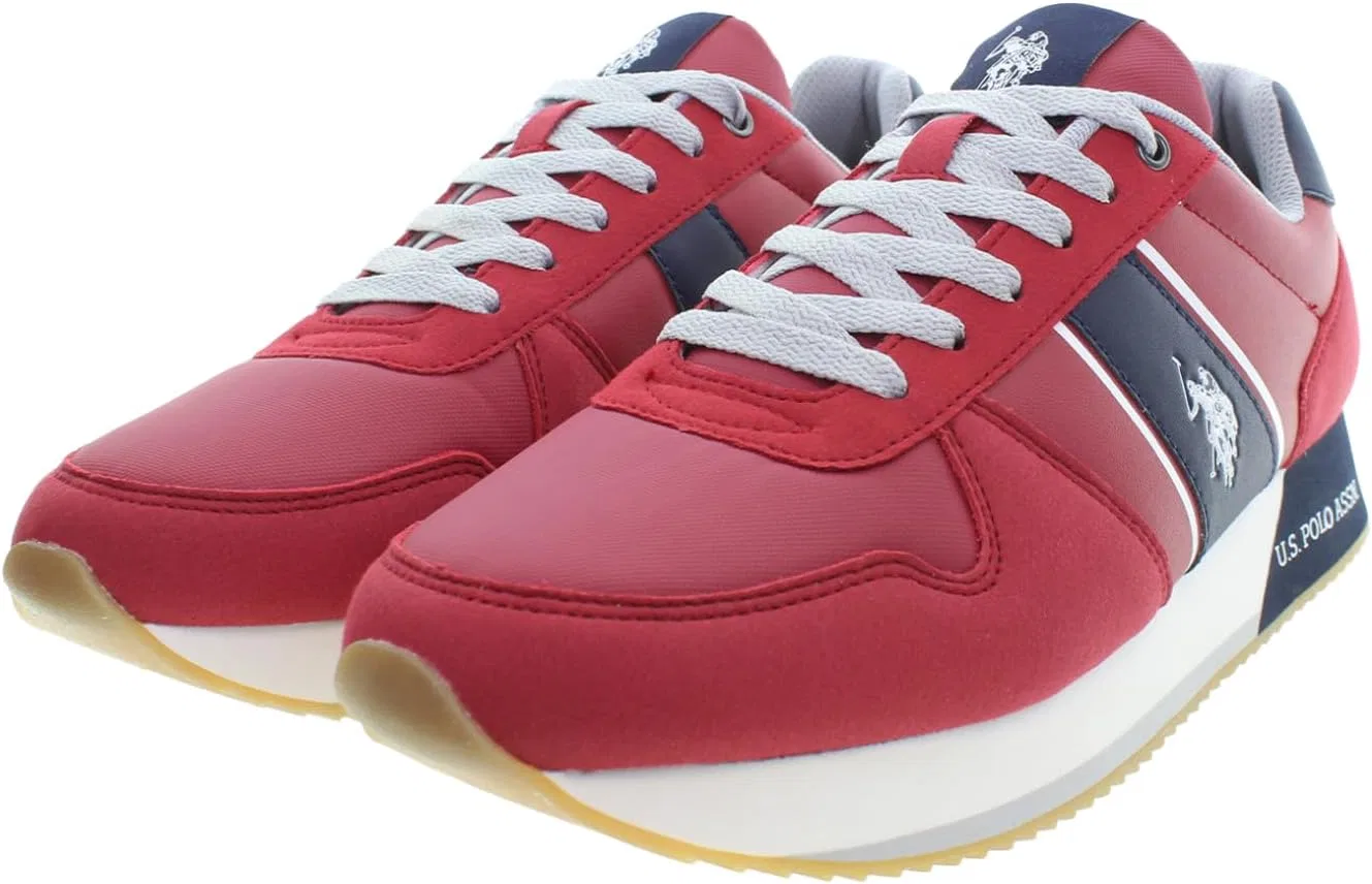 Ассоциация поло США - BALBIL002MDYH1 Мужские синтетические кроссовки U.S. Polo Assn., Red, Navy, Blue, White — фото 3