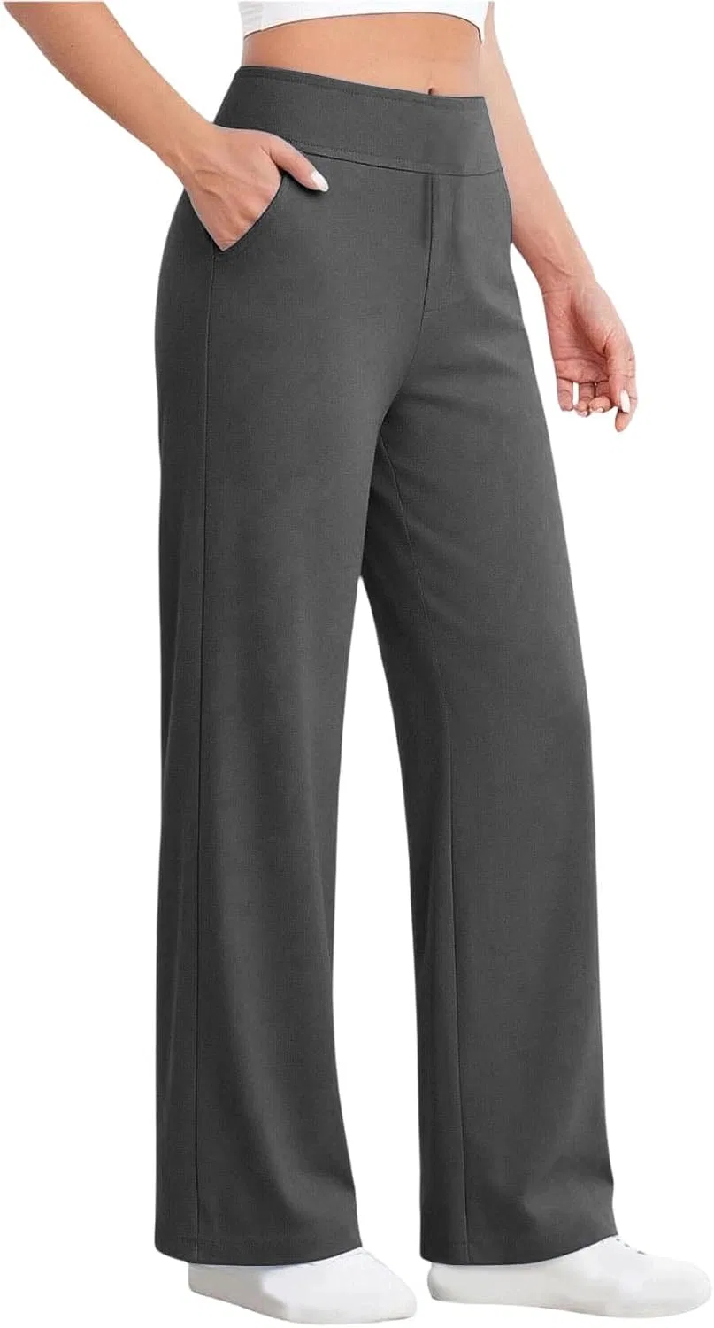 Джинсы с завышенной талией, широкие, Dark Gray