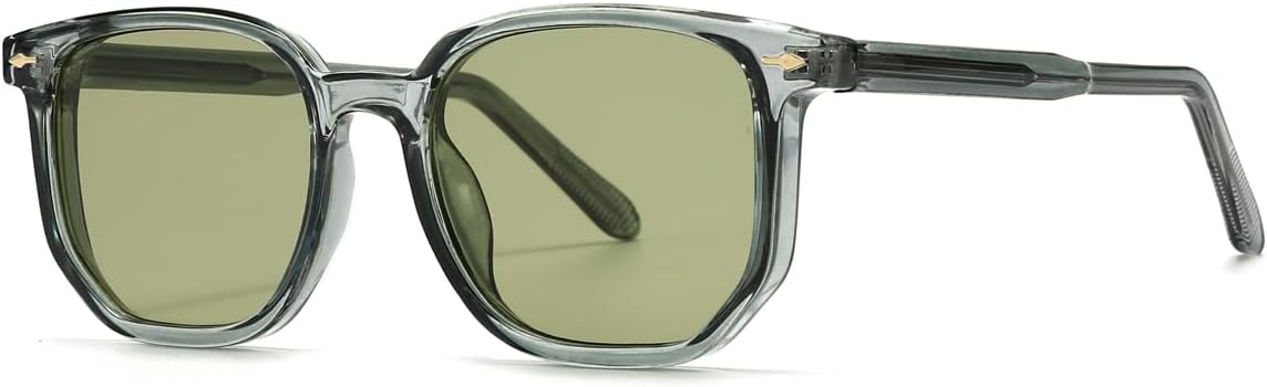 

Женские солнцезащитные очки с квадратной поликарбонатной оправой и многоугольными линзами, защищающие от солнечных лучей, мужские очки для вождения, очки с защитой от УФ-излучения UV400 LIGOES, Green