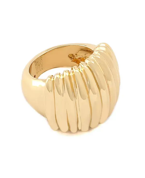 

Золотое ребристое трубчатое кольцо Robert Lee Morris Soho, gold