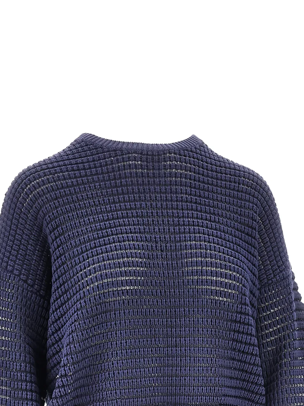 Перфорированный свитер Emporio Armani, синий — фото 2