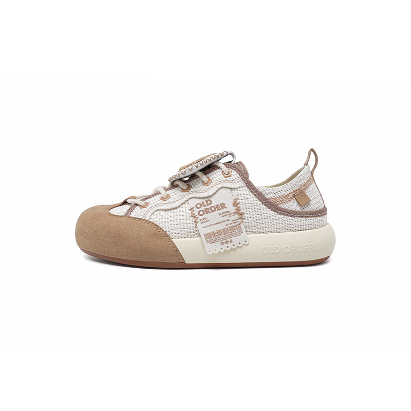 

Кроссовки OLD ORDER Skateboarding Shoes Unisex Low-top White/Brown, цвет Milk cookies