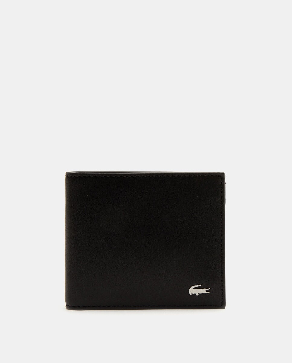 

Комплект кошелька и визитницы из гладкой кожи Fg Lacoste, черный