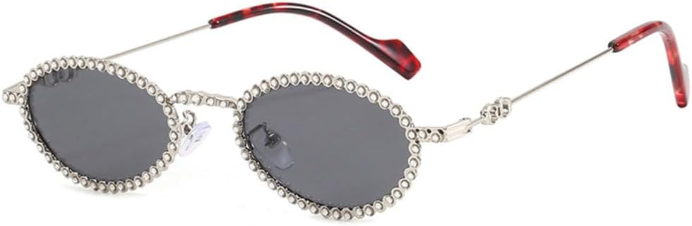 

Солнцезащитные очки 2027 года для женщин, хрустальные, винтажные, овальные, в маленькой оправе, модные, стильные, с бриллиантами, солнцезащитные очки UV400 MTZJH, Silver Leopard Gray