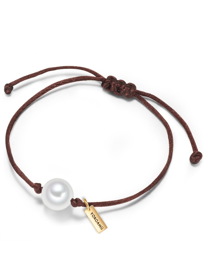 

Yokoamii Браслет из коричневого жемчуга в форме ракушки