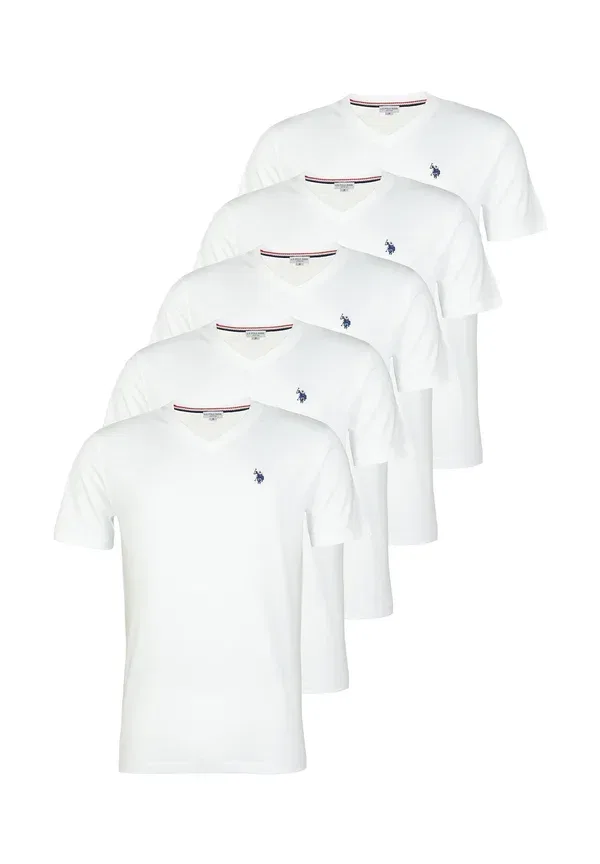 Футболка с коротким рукавом 5-pack basic U.S. Polo Assn, белый — фото 4