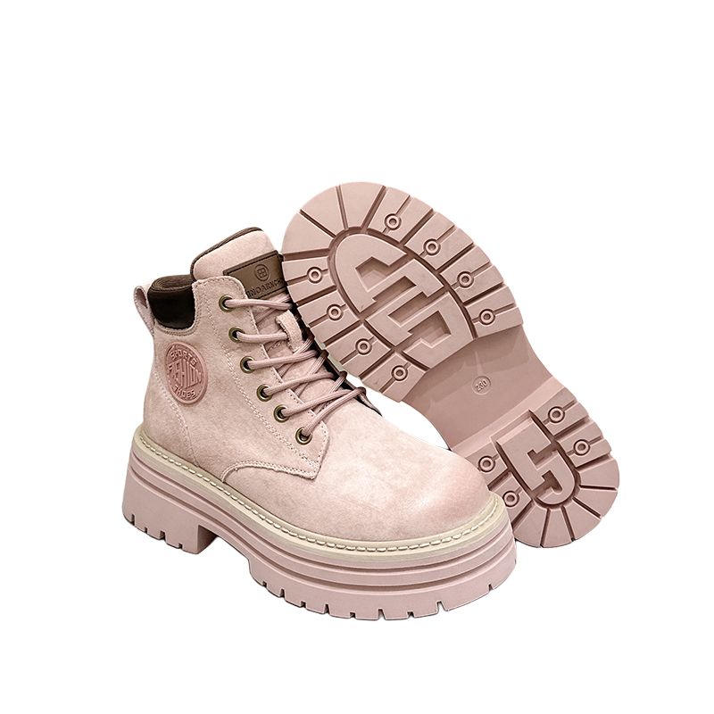 GIGIRYO Женские розовые ботинки на плоской подошве с высотой каблука 8 см, цвет Pink (Flat) — фото 3