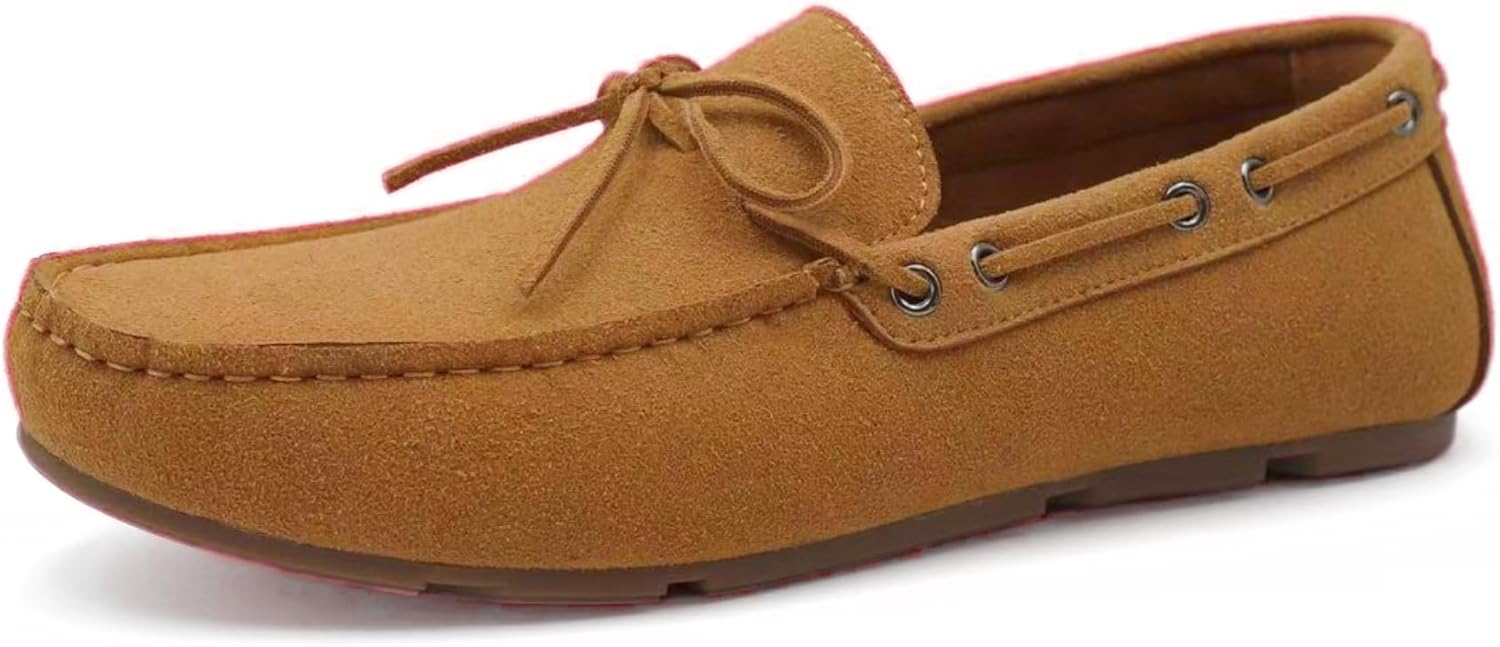 

Мужские туфли-лоферы с бантом, отделка и шитье, повседневные мокасины без шнурков Finishing & Sewing, коричневый