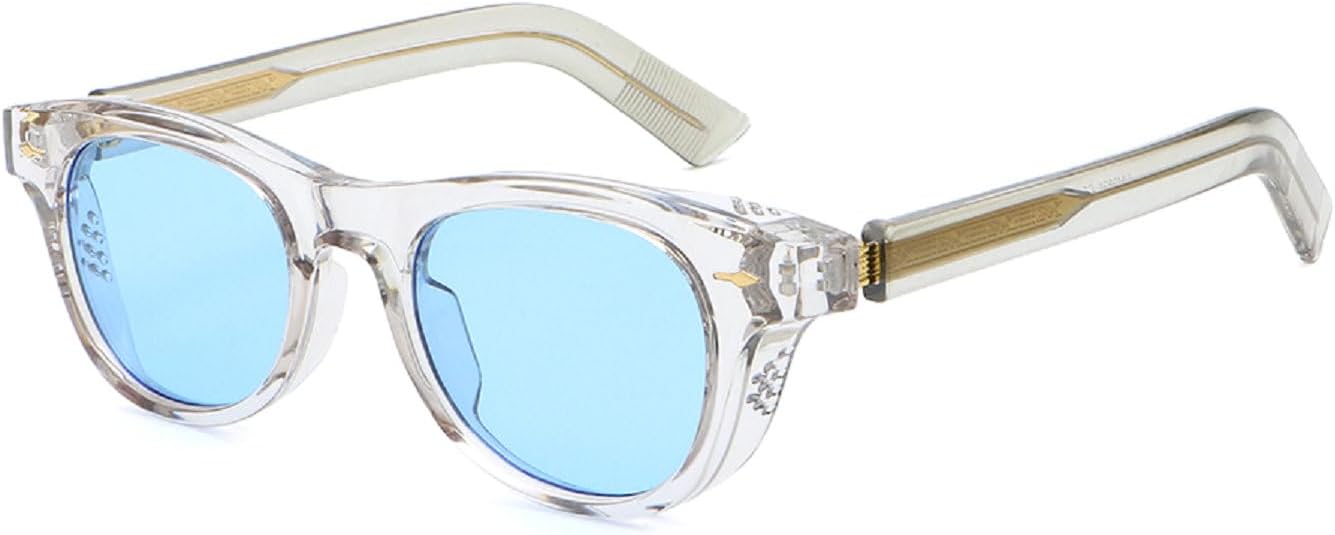 

Винтажные квадратные панк-солнцезащитные очки Melrose для женщин, роскошные классические прямоугольные солнцезащитные очки для вождения, защита от УФ-излучения UV400 9821, Blue