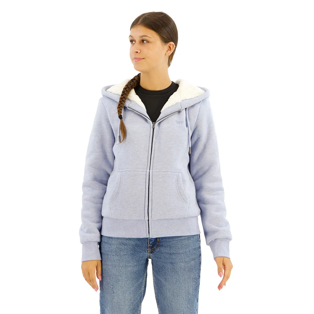 

Толстовка Superdry Essential Borg Lined full zip, синий