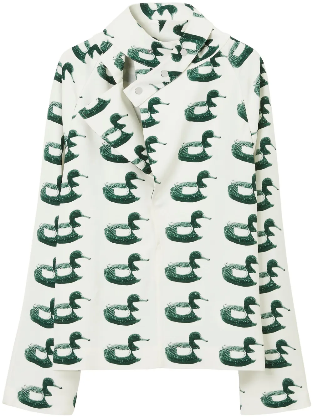 

Блузка с запахом и принтом BURBERRY, белый