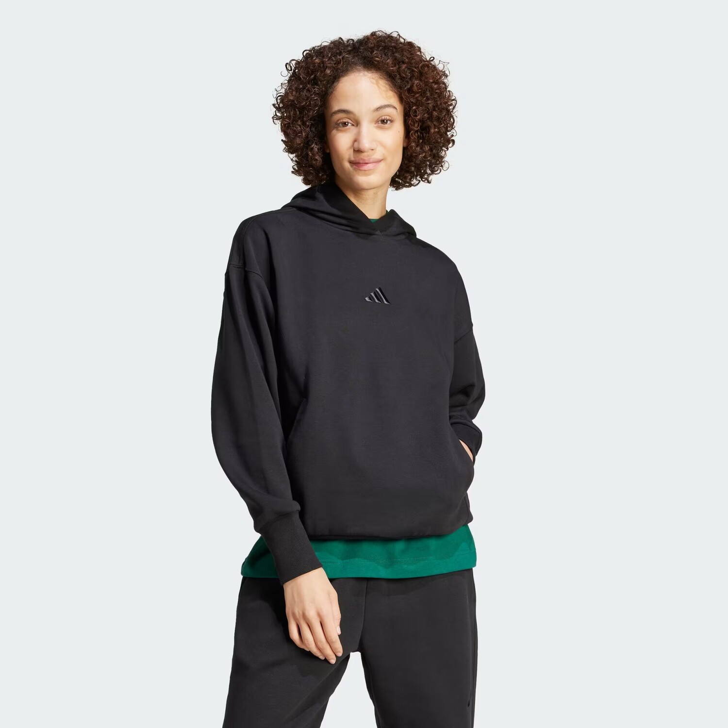 

Свободная флисовая толстовка ALL SZN Adidas, цвет Black