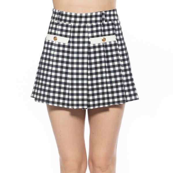 

Женская плиссированная юбка Lainey Alexia Admor, цвет black white gingham