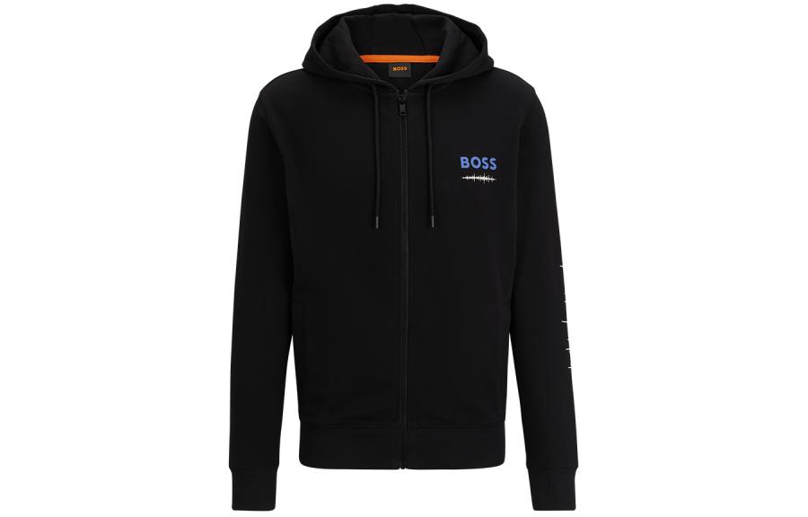 

HUGO BOSS Босс График принт Куртка с капюшоном, Black