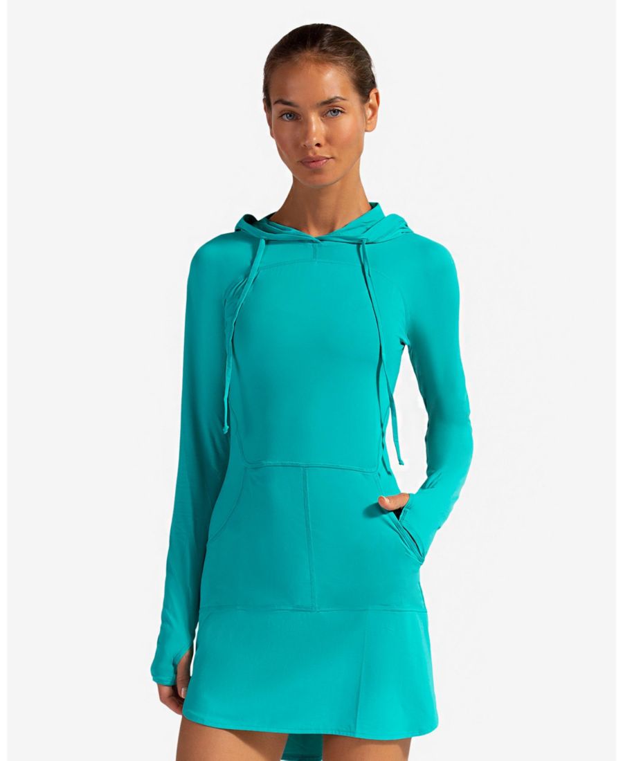 

Женское платье-худи с защитой от солнца UPF 50+ BloqUV, Caribben blue