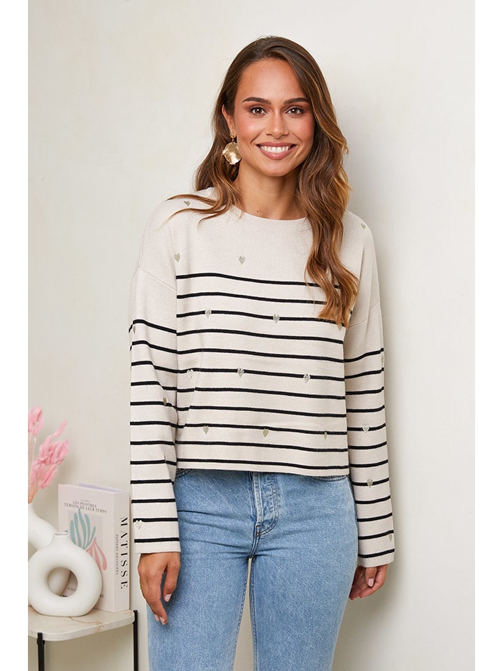 

Свитер Soft Cashmere, бежевый/черный