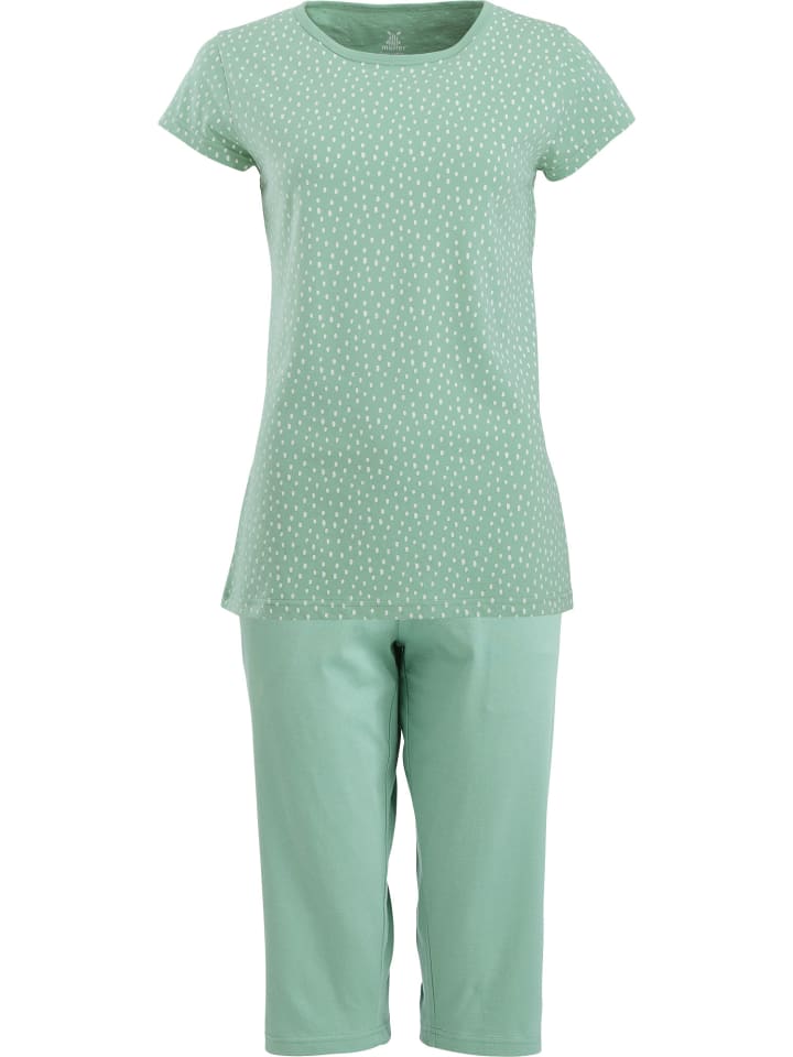 

Erwin Müller Пижама из одного джерси нефритового цвета