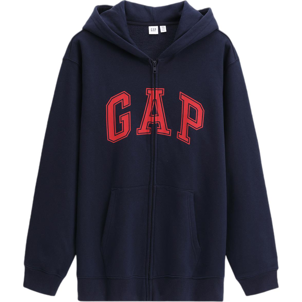 Толстовка унисекс с капюшоном, средней толщины GAP, marine синий 1 — фото 3