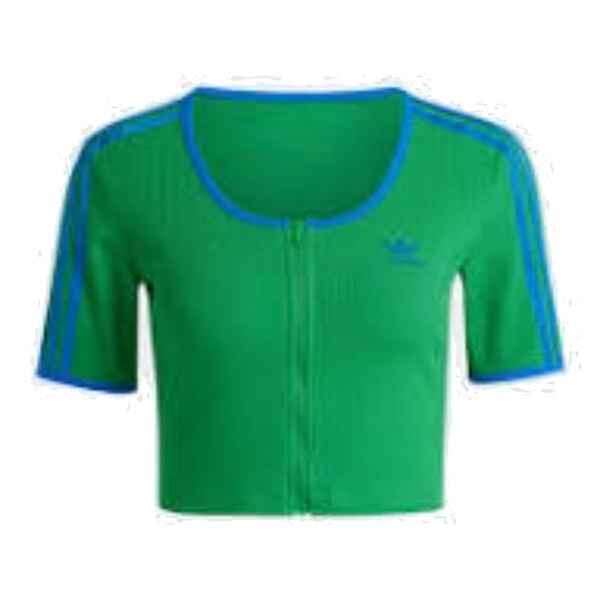 

Топ оригиналы rib full zip top asia sizing Adidas, зеленый