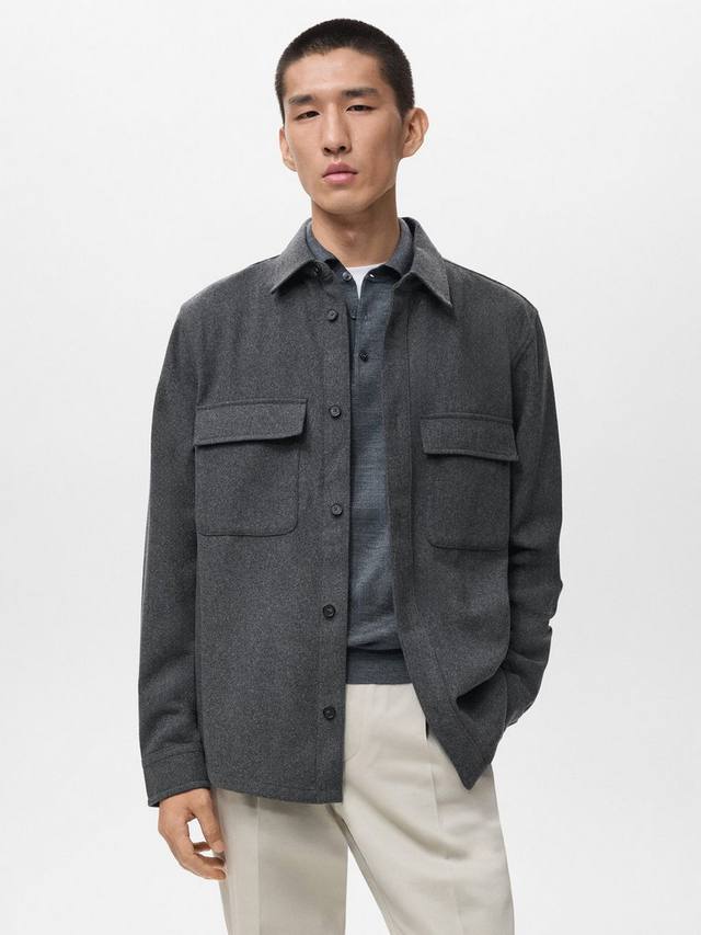 

Шакет Margon из смесовой шерсти Mango, Grey