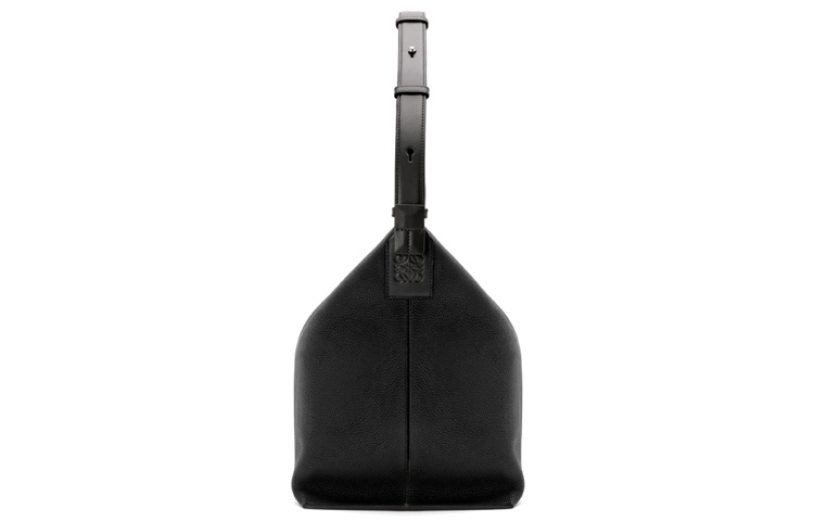Loewe Мужская сумка-ланчбокс Cubi из зернистой коровьей кожи, клатч, наплечная сумка, черная — фото 3