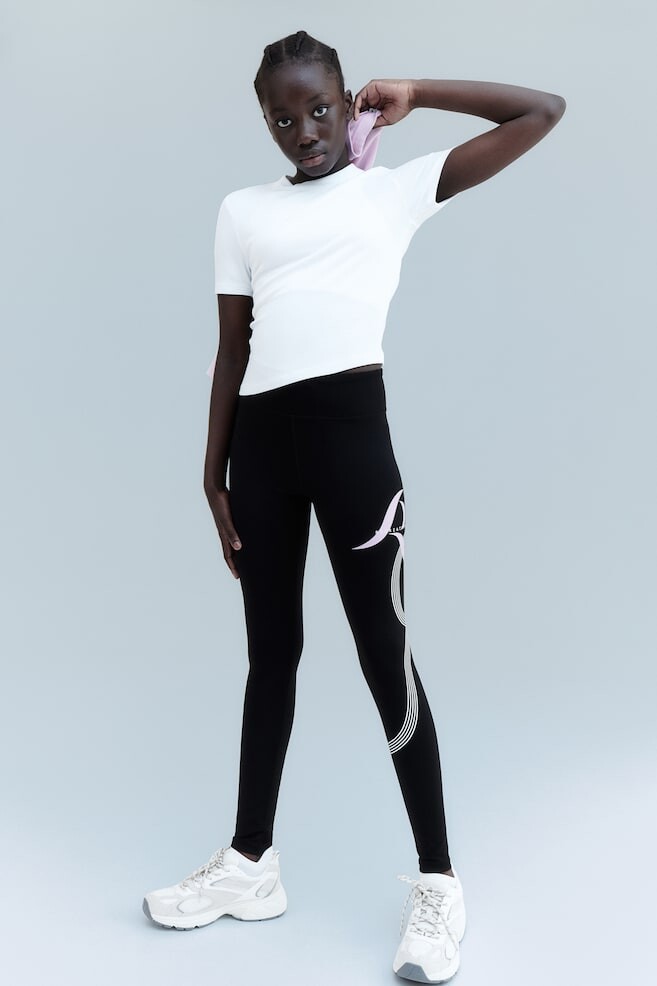 

Спортивные леггинсы из материала Drymove H&M, черный