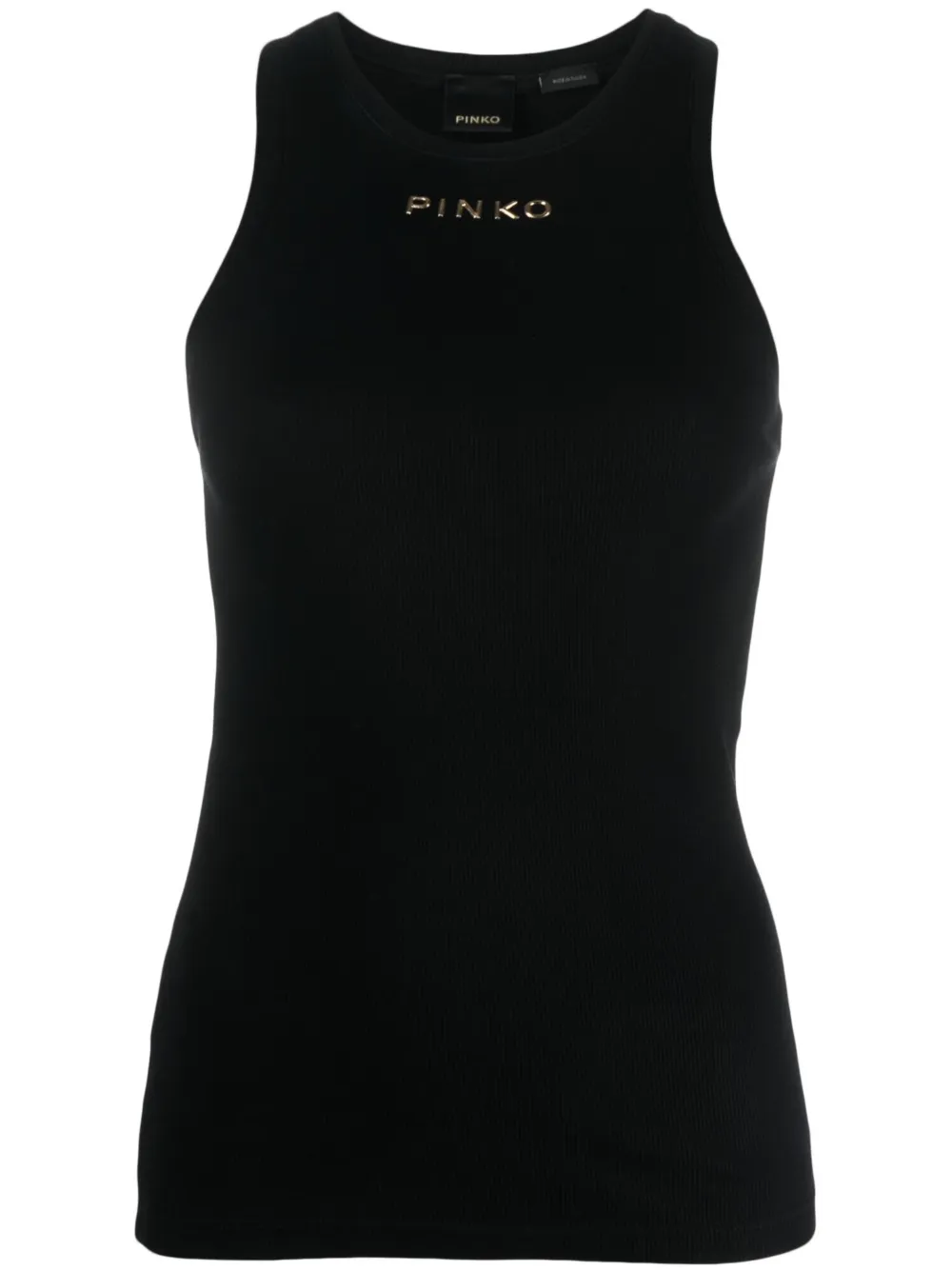 

Топ с тисненым логотипом PINKO, черный