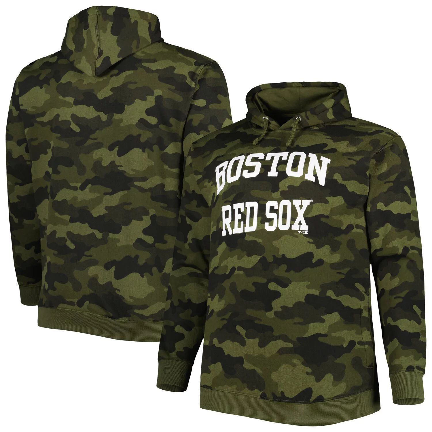 

Мужской камуфляжный пуловер с капюшоном Boston Red Sox со сплошным принтом