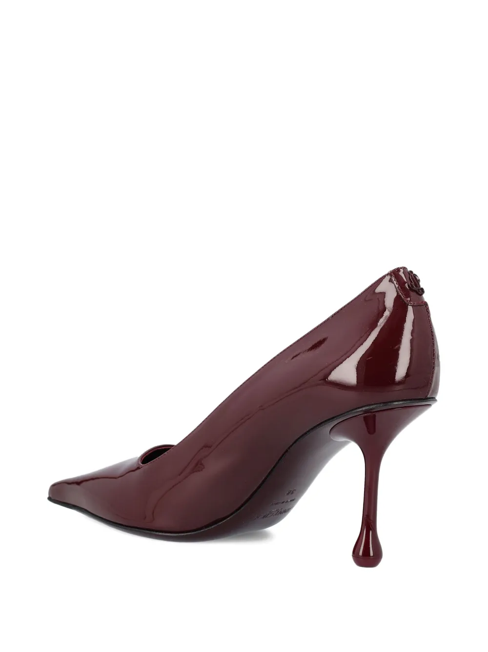 Туфли-лодочки Ixia из лакированной кожи с заостренным мысом, каблук 80 мм JIMMY CHOO, красный — фото 4