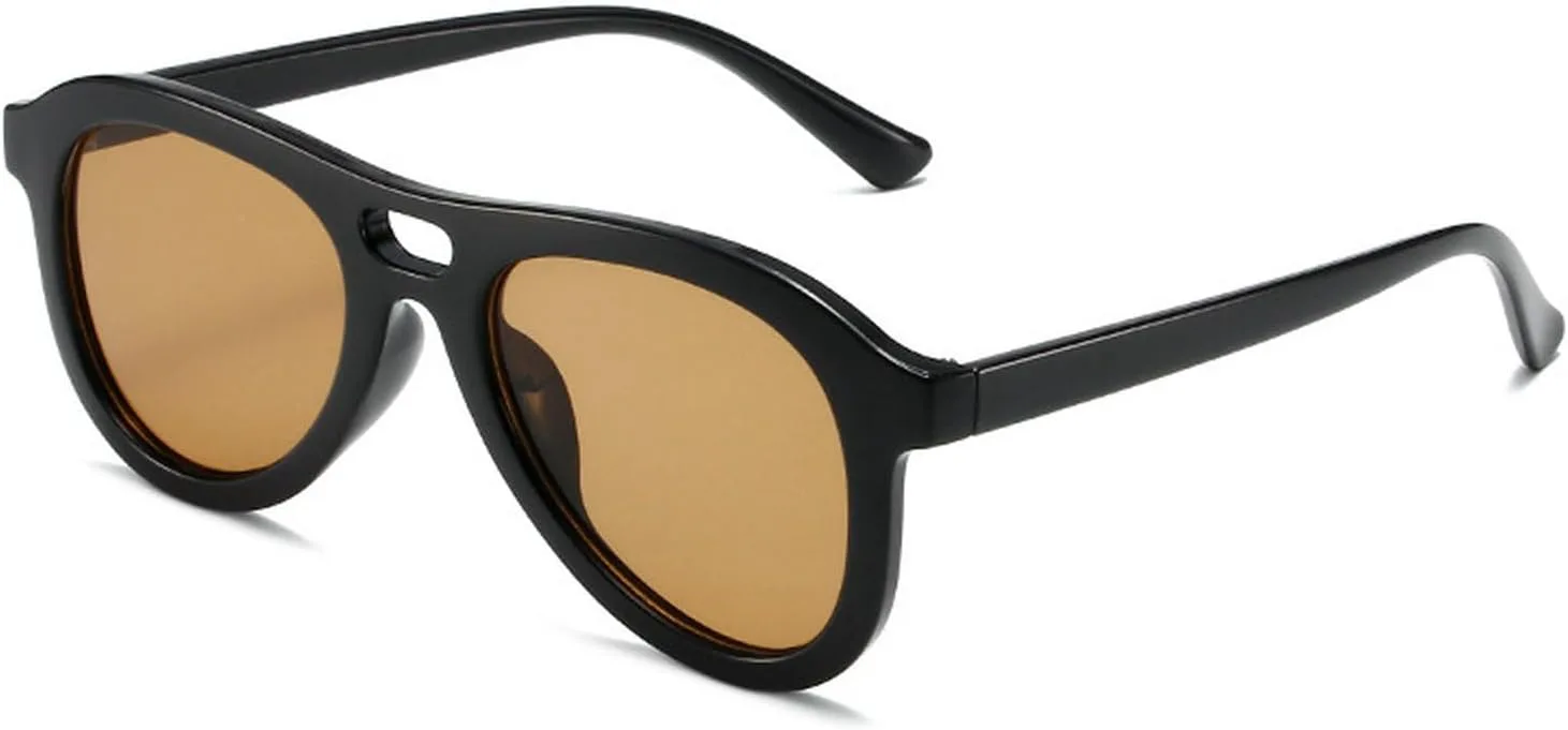 

Солнцезащитные очки Laureles в винтажном стиле с двойной перемычкой, пилотные, мужские и женские, с леопардовым принтом, серые, с защитой от УФ-излучения UV400, C1