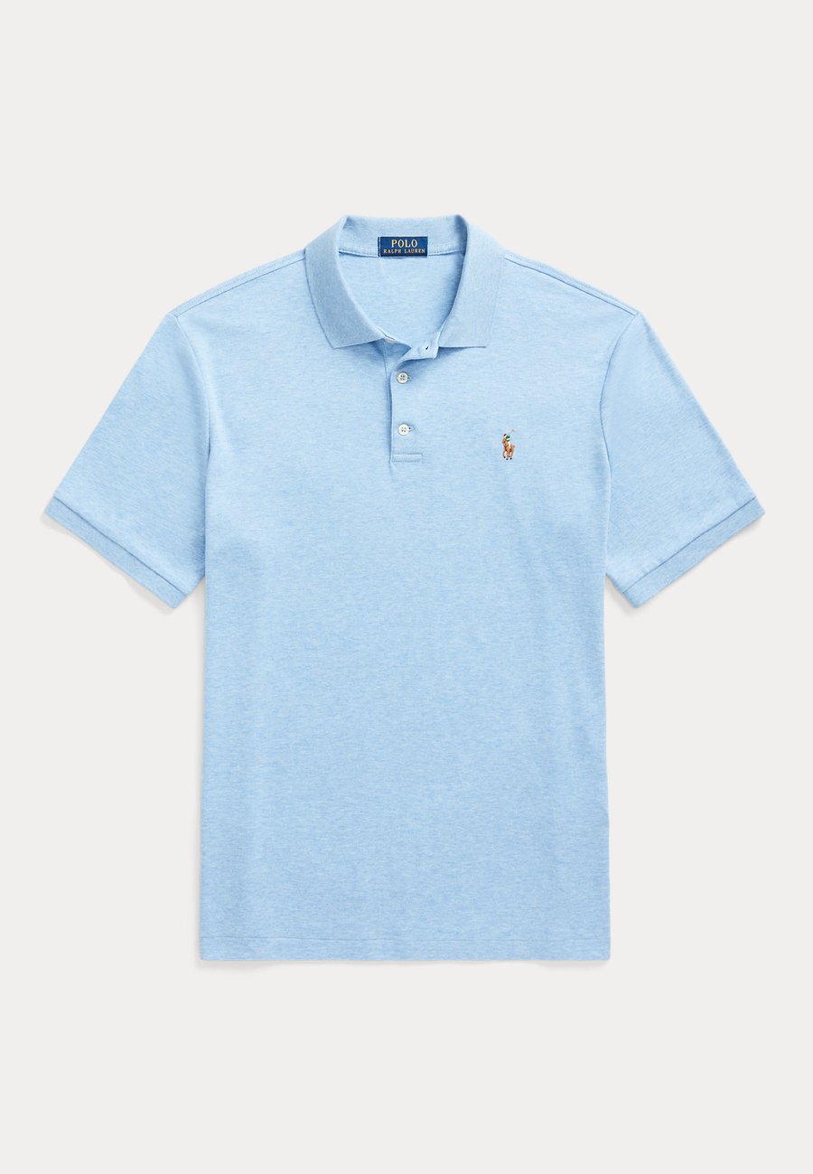 Поло Polo Ralph Lauren CUSTOM SLIM FIT SOFT COTTON POLO SHIRT, Hellblau/Blue — фото 4