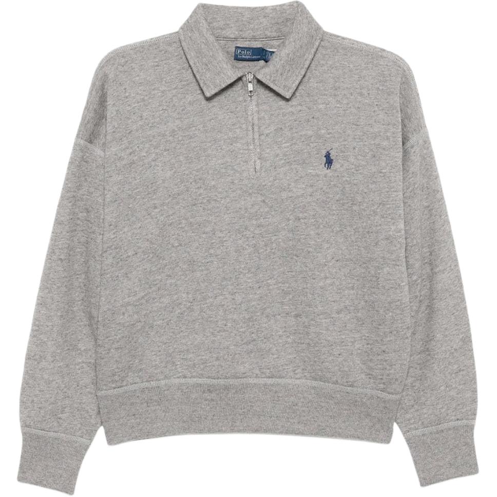 

Топ с вышитым логотипом Polo Ralph Lauren, серый