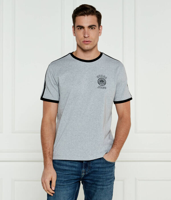 

Футболка Guess Jeans Regular Fit, серый / синий