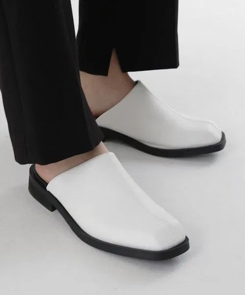 Мужские сандалии WETHEROAD Edyu Square Toe Stitch Белые