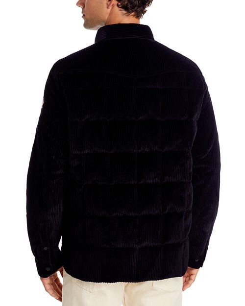 Moncler Вельветовая куртка-рубашка Moncler, цвет Black — фото 3