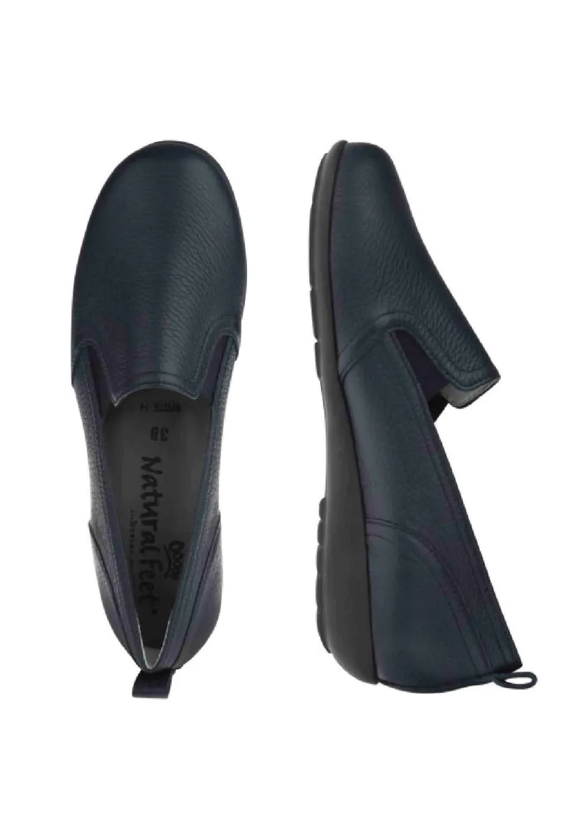Натуральные тапочки "Клара" с широкой стелькой Natural Feet, синий — фото 4