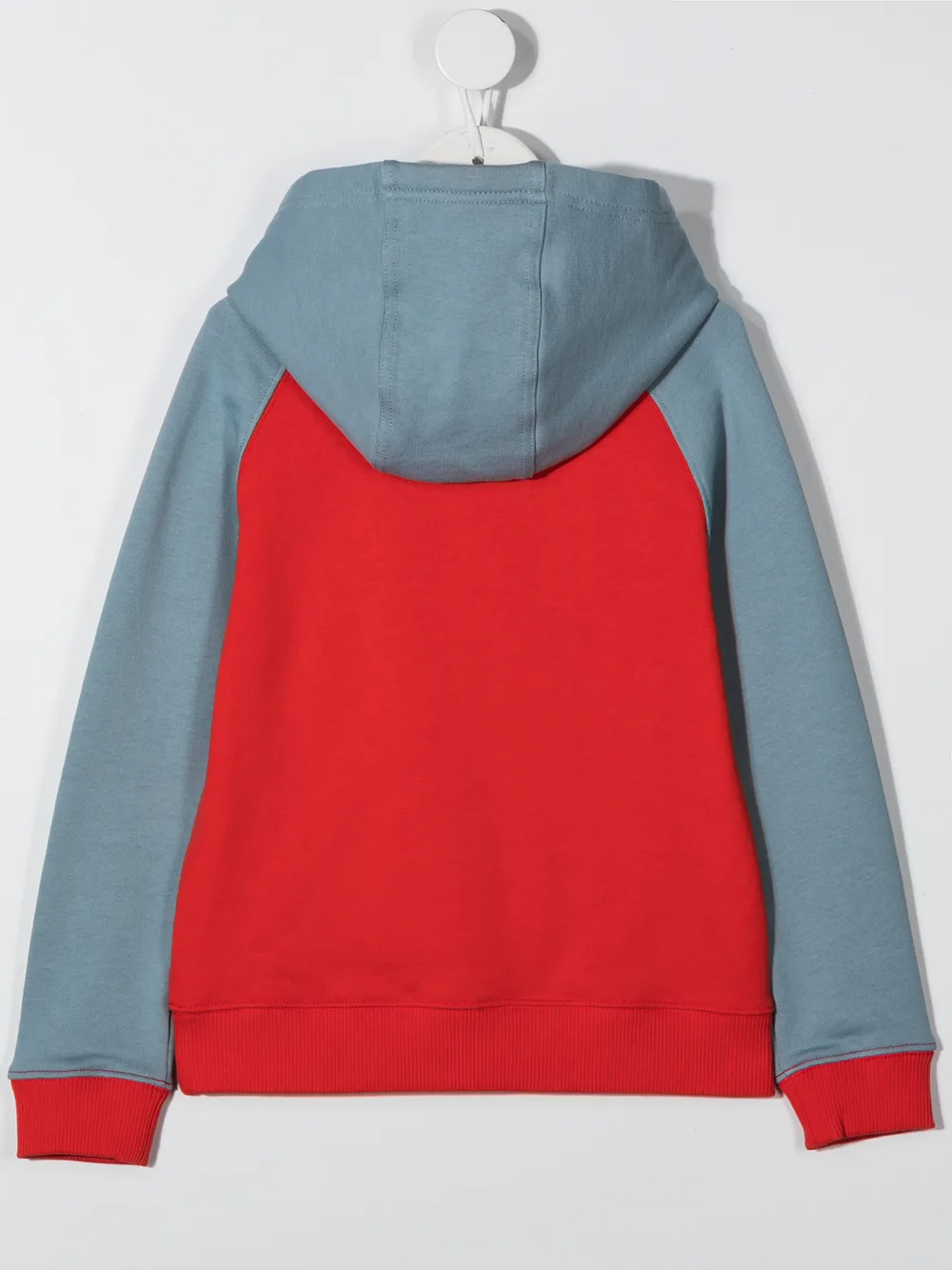 Худи в стиле колор-блок с логотипом Lanvin Enfant, красный — фото 2