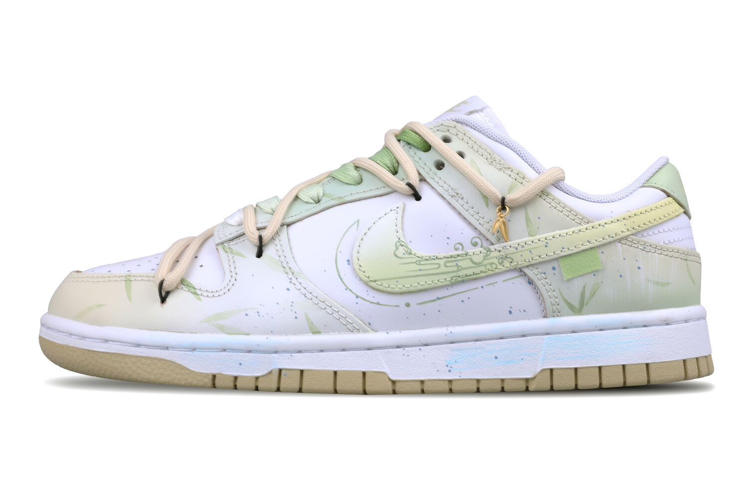 

Кроссовки Nike Dunk Skateboarding Shoes Men Low-top White/yellow, светло-зеленый